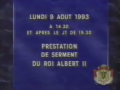 1993 | Prestation de serment du Roi Albert II